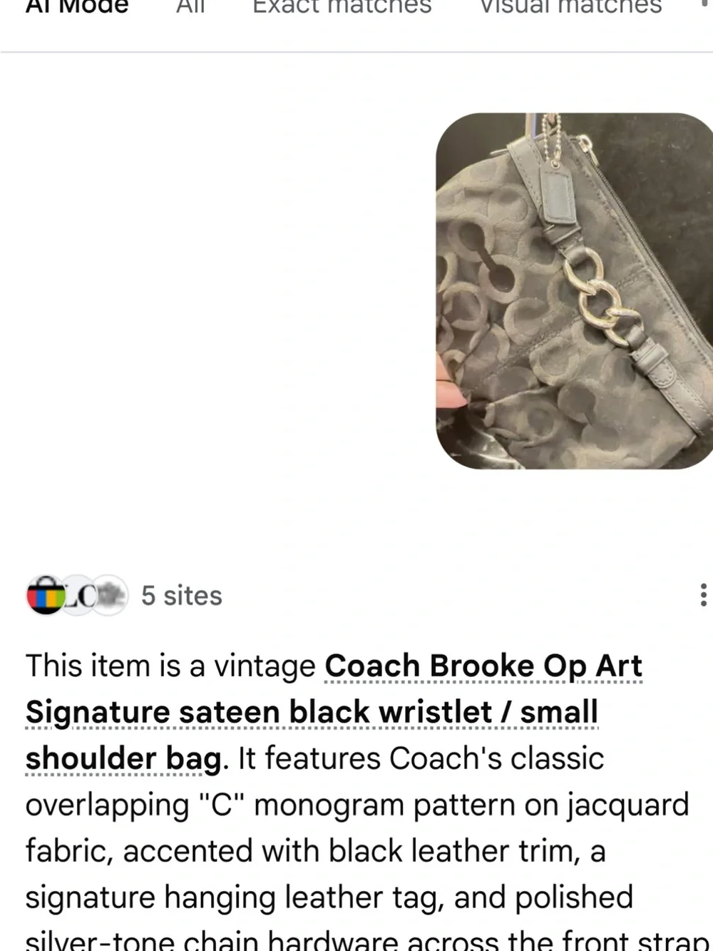 Coach#332 Brooke Op Art  Signature Sateen  Wristlet